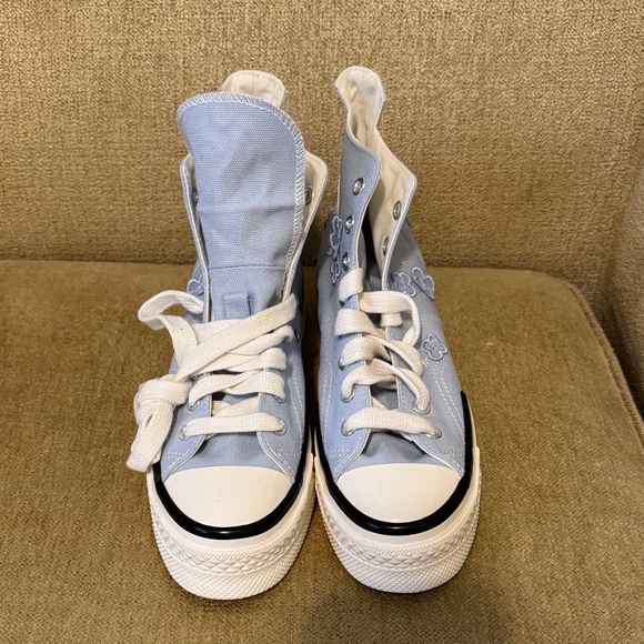 NWOB Converse Chuck 70 Plus 3D Flowers Canvas High Top Platform Shoes Women’s 10 - Picture 3 of 7